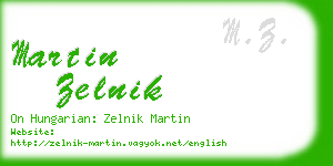 martin zelnik business card